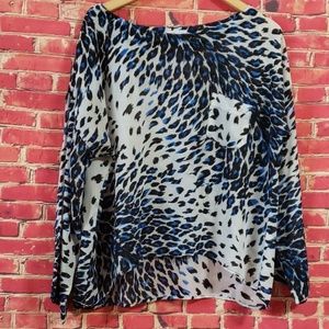 Larsen Gray long sleeve polyester Women's Blouse L